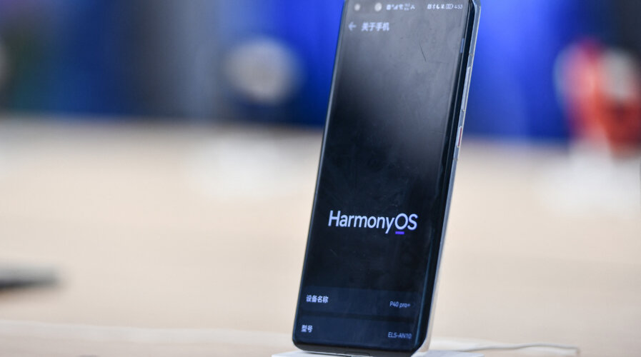 HarmonyOS is expected to surpass iOS in China, fueled by Huawei's Mate 60 resurgence, according to TechInsights. (Photo by AFP) / China OUT