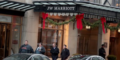 (File) Last Friday, Marriott International announced a system breach leaving private details - including names, credit card numbers, mailing addresses, and passport numbers - of about 500 million of its customers reported stolen. SOURCE: Scott Olson/Getty Images/AFP