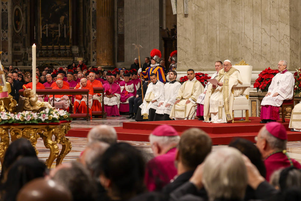 Pope Francis opened the Holy Door of St. Peter's Basilica - and so, the year of Jubilee - during the Christmas Mass on Dec. 24, 2024. (CNS photo/Lola Gomez) Pope Francis opened the Holy Door of St. Peter's Basilica - and so, the year of Jubilee - during the Christmas Mass on Dec. 24, 2024. (CNS photo/Lola Gomez)