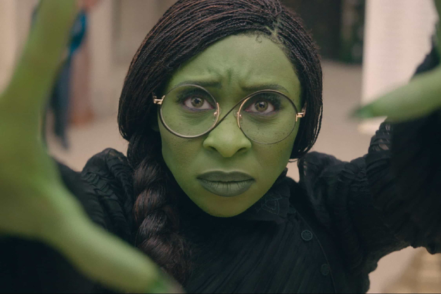 Elphaba in "Wicked" Elphaba in a scene from the 2024 movie "Wicked," as depicted by Cynthia Erivo.