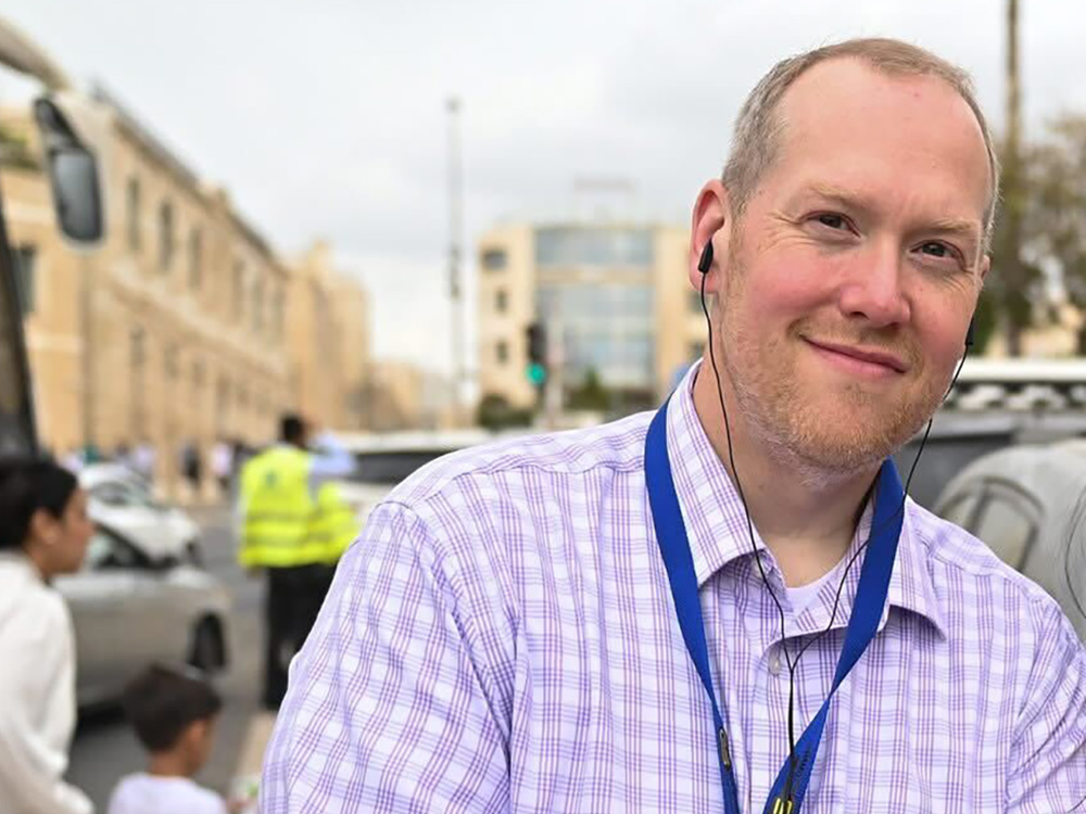 James Howell is pictured in Jerusalem in early October 2023. (Courtesy of James Howell)