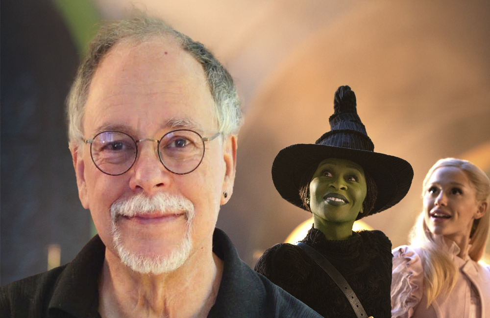 Gregory Maguire depicted with "Wicked" characters Elphaba and Glinda Composite photo of Gregory Maguire, author of the 1995 book titled Wicked: The Life and Times of the Wicked Witch of the West, and the characters Elphaba and Glinda, respectively depicted by Cynthia Erivo and Ariana Grande in the 2024 movie "Wicked."