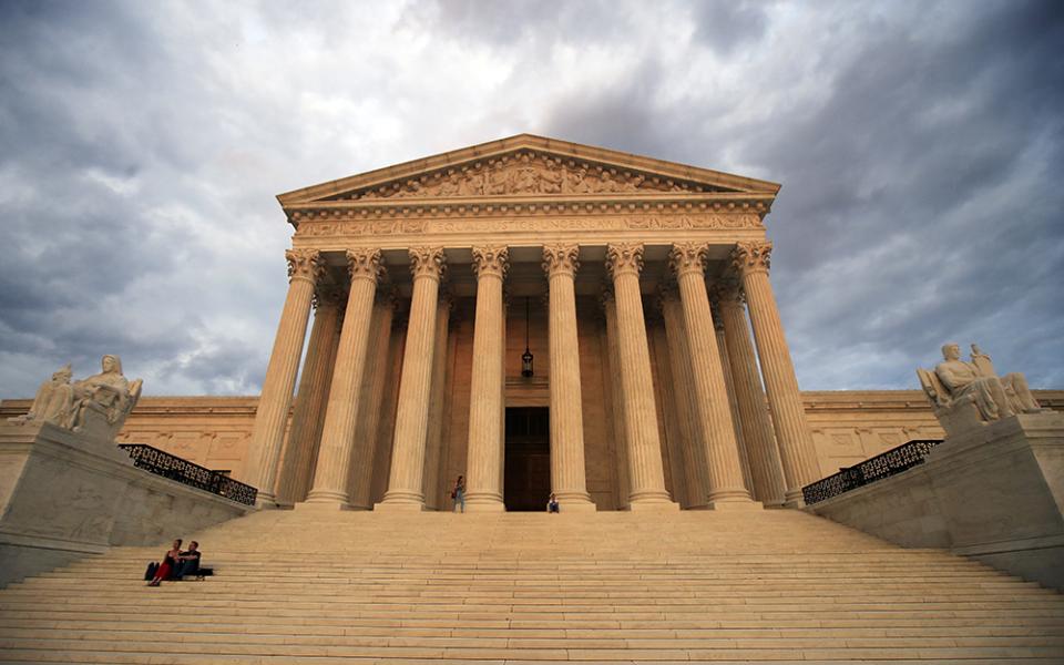 The U.S. Supreme Court is seen near sunset in Washington, Oct. 18, 2018. (AP Photo/Manuel Balce Ceneta, File)