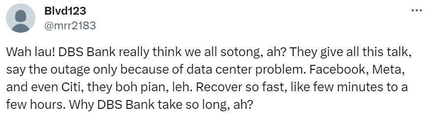 DBS bank experienced a significant operational failure due to a data center outage - Kaspersky 2024.