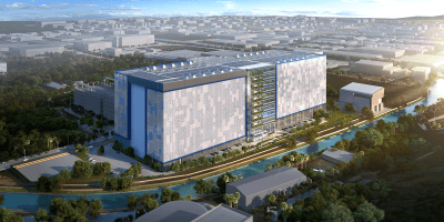 Facebook's 170,000-square-meter data center under construction in Singapore.