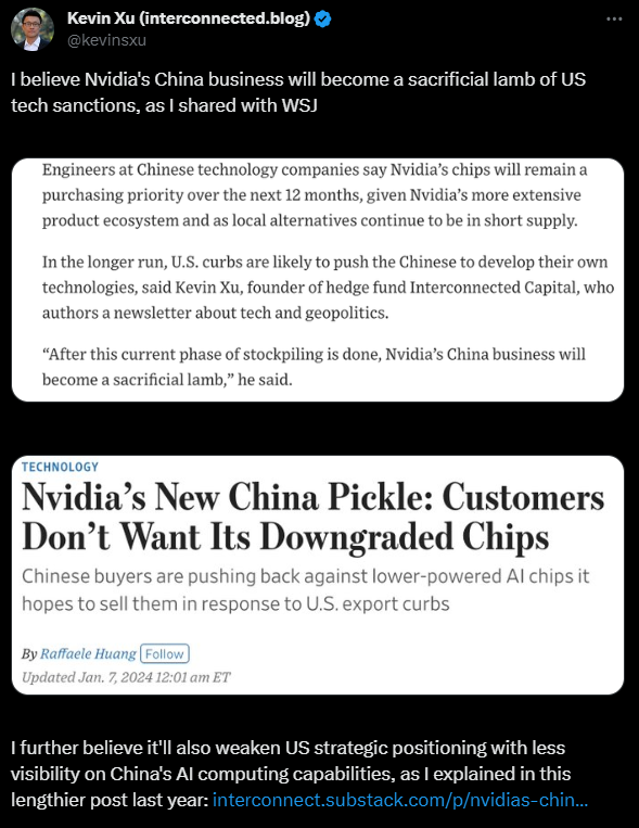 Will Nvidia become a sacrifical lamb? Source: X.com.